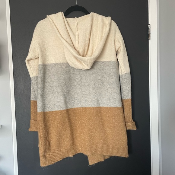 Forever 21 Hooded Striped Cardigan - Size Small - Picture 2 of 2